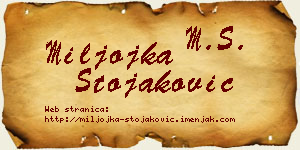 Miljojka Stojaković vizit kartica